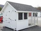 8x12 King Coop Style Chicken Coop with White Siding