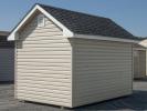 8x12 Cape Cod Style Storage Shed with Vinyl Siding and Shingle Roof